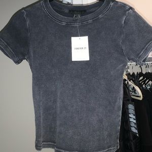 Forever 21 Women's Charcoal Top (Size S)